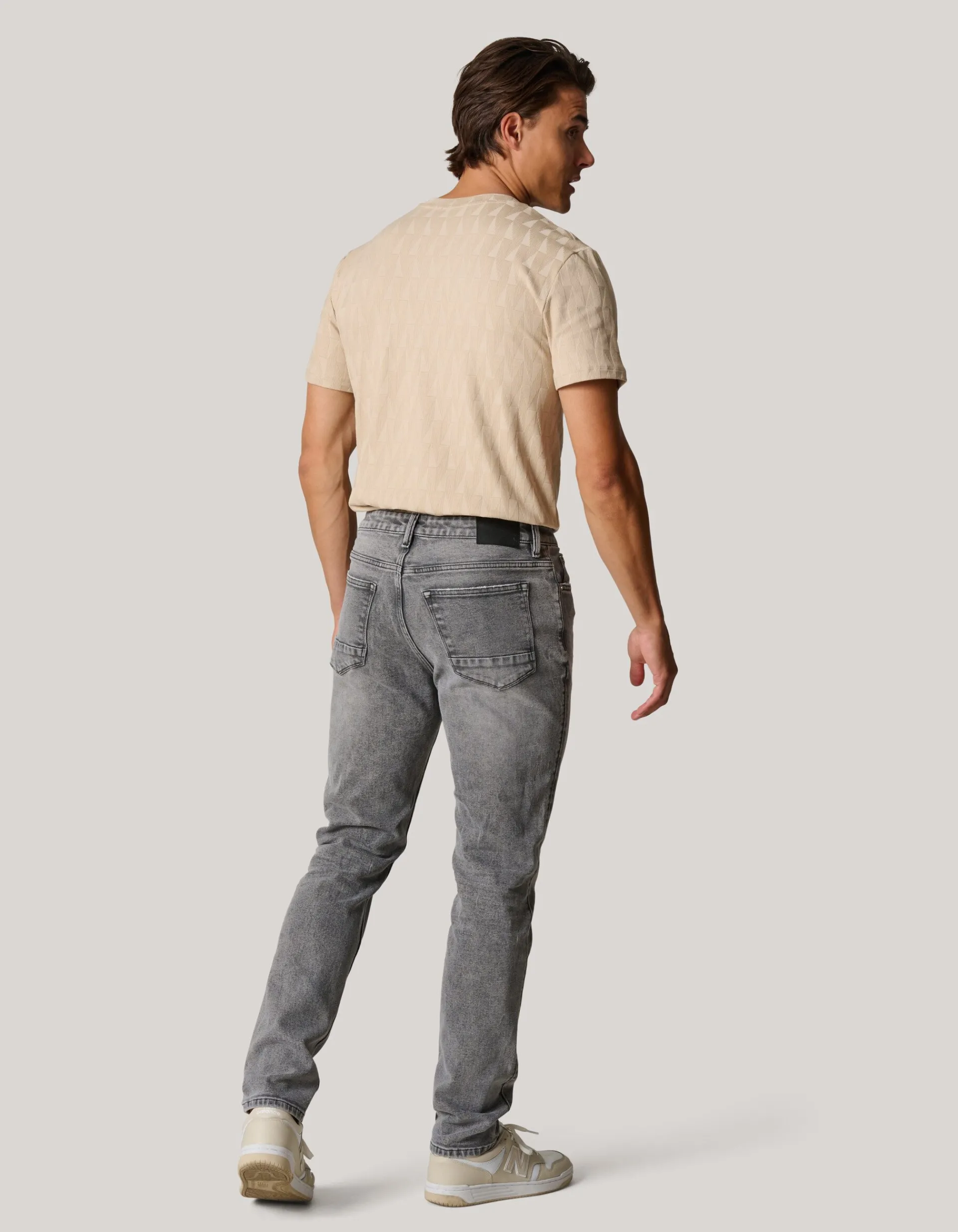 Shoeby Tapered Fit Jeans Grijs L32<Heren Jeans