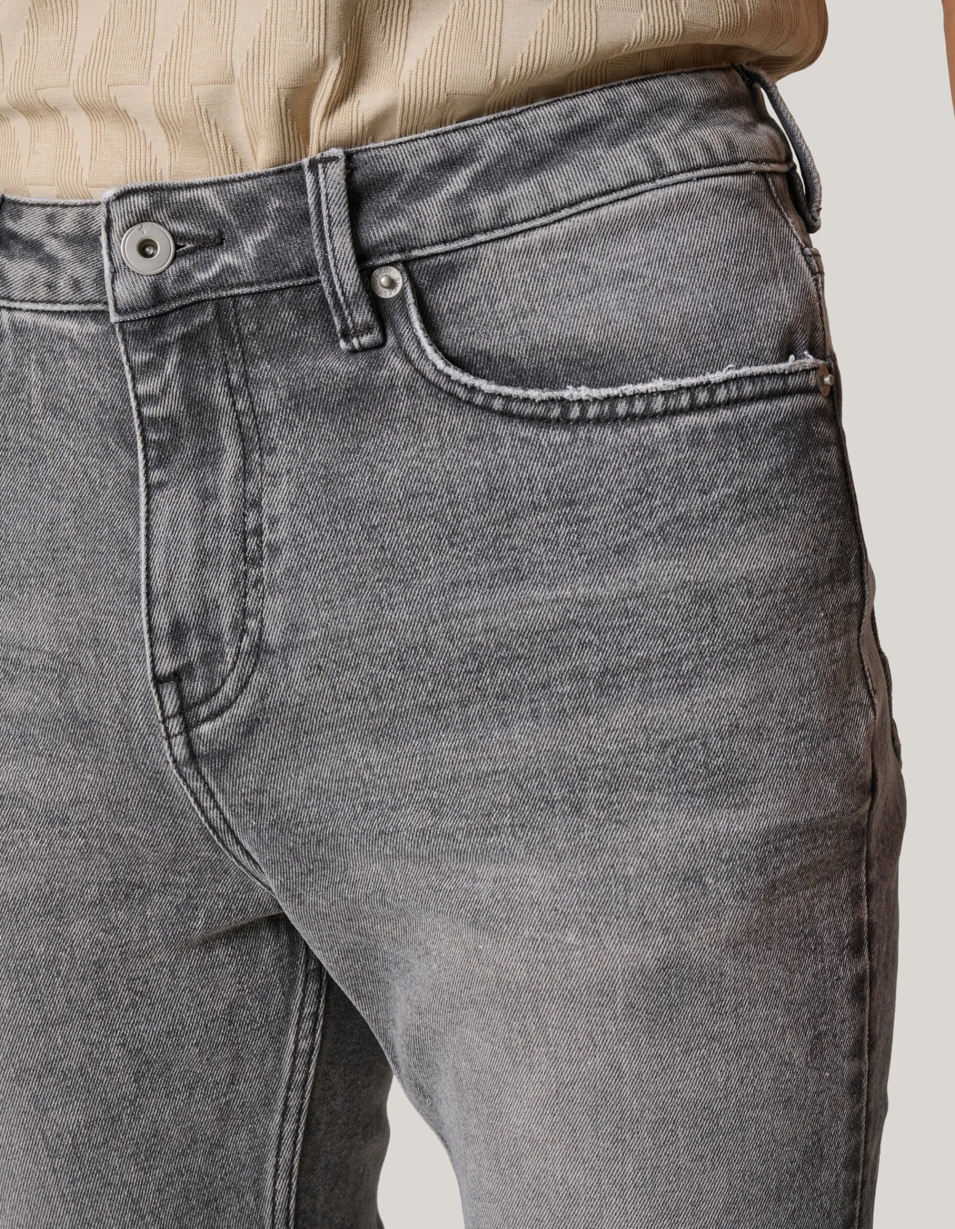 Shoeby Tapered Fit Jeans Grijs L32<Heren Jeans