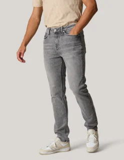 Shoeby Tapered Fit Jeans Grijs L32<Heren Jeans