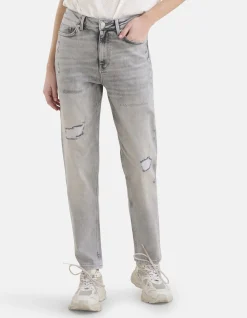 Shoeby Tapered Fit Jeans Lichtgrijs<DAMES Jeans