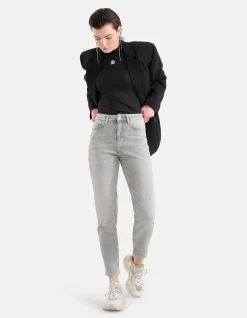 Shoeby Tapered Fit Jeans Lichtgrijs<DAMES Jeans