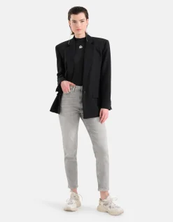 Shoeby Tapered Fit Jeans Lichtgrijs<DAMES Jeans