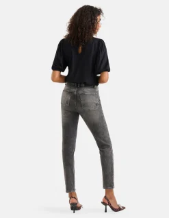 Shoeby Tapered Fit Jeans Zwart L29<DAMES Jeans