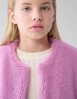 Shoeby Teddy Embroidery Gilet Roze< Gilets