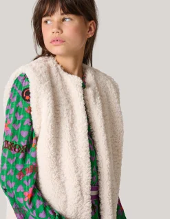Shoeby Teddy Gilet Gebroken Wit< Gilets