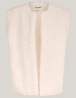 Shoeby Teddy Gilet Gebroken Wit< Gilets