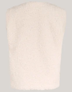 Shoeby Teddy Gilet Gebroken Wit< Gilets
