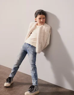 Shoeby Teddy Gilet Gebroken Wit< Gilets