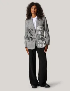 Shoeby Tekst Blazer Grijs<DAMES Blazers