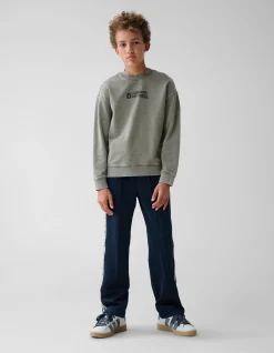 Shoeby Tekstprint Sweater Donkergrijs< Gebreide Truien|Sweaters