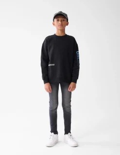 Shoeby Tekstprint Sweater Zwart< Gebreide Truien|Sweaters