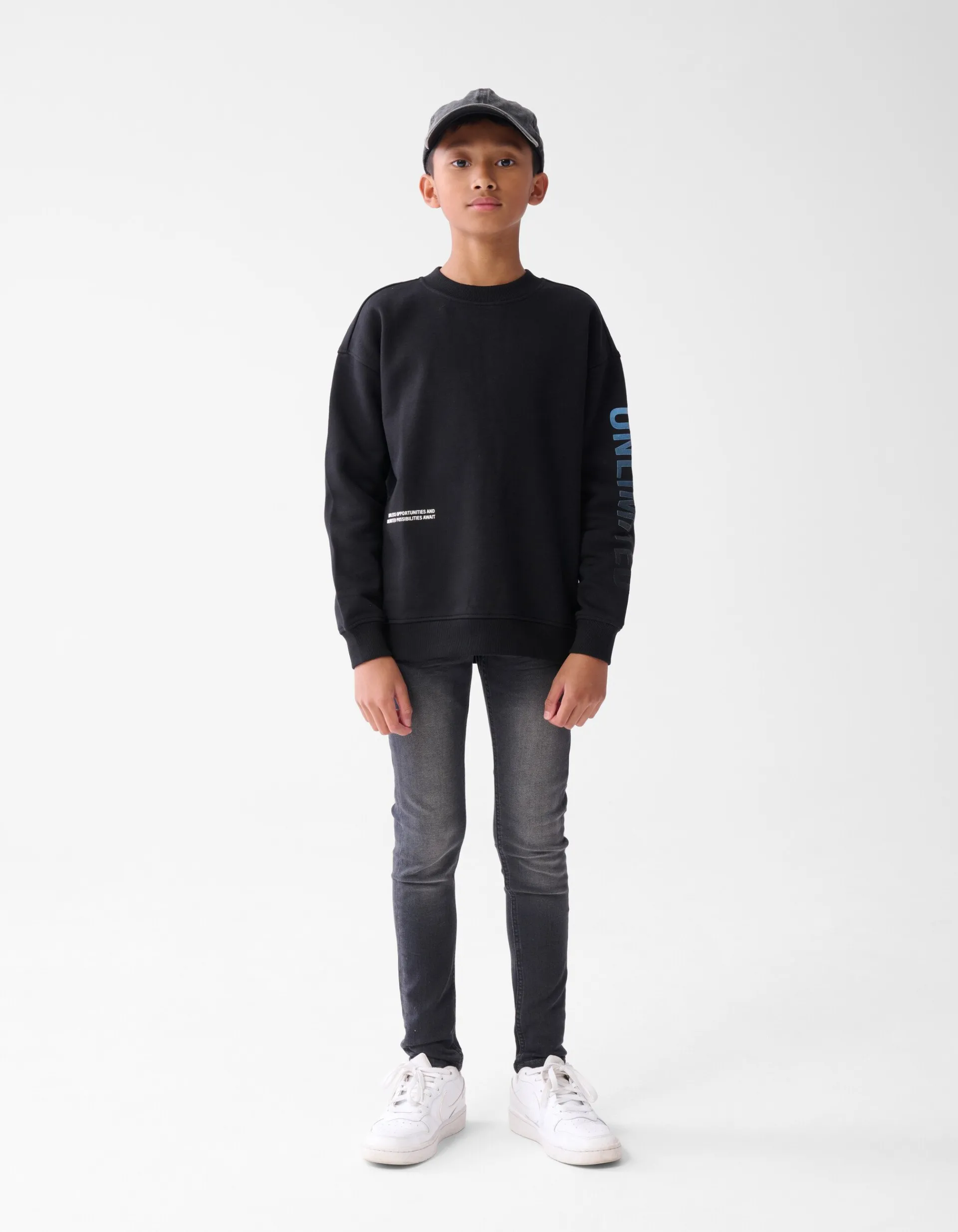 Shoeby Tekstprint Sweater Zwart< Gebreide Truien|Sweaters