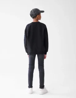 Shoeby Tekstprint Sweater Zwart< Gebreide Truien|Sweaters