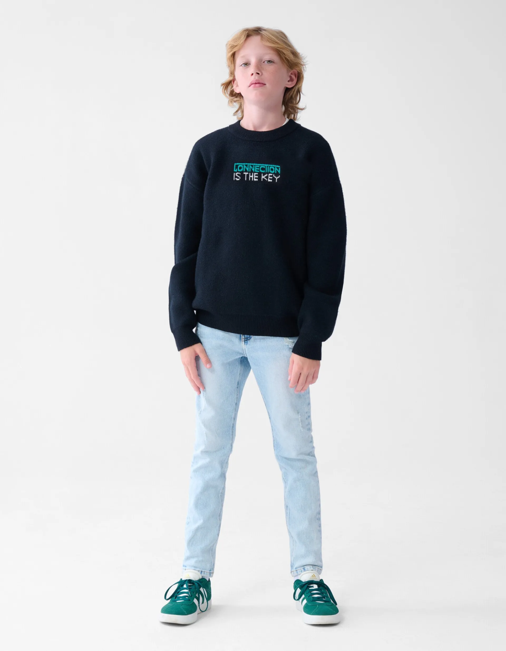 Shoeby Tekstprint Trui Zwart< Gebreide Truien