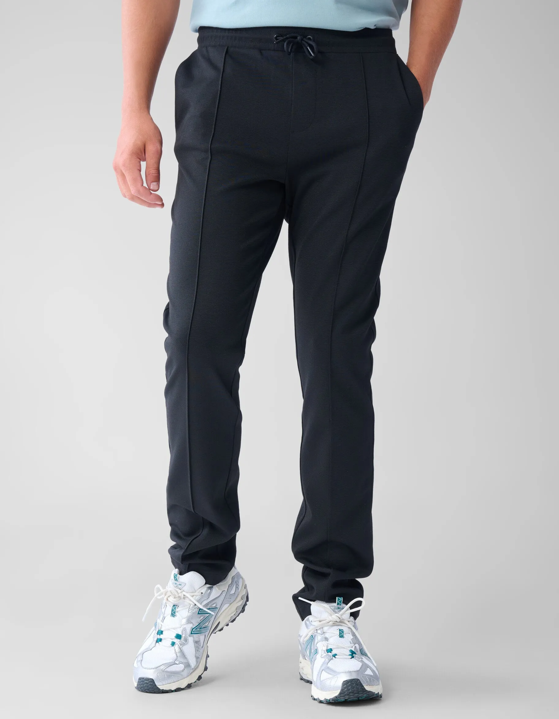 Shoeby Tricot Broek Zwart<Heren Broeken