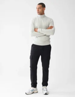 Shoeby Tricot Cargo Broek Zwart<Heren Broeken