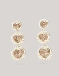 Shoeby Triple Heart Oorbellen Goud<DAMES Sieraden