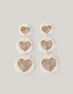 Shoeby Triple Heart Oorbellen Goud<DAMES Sieraden