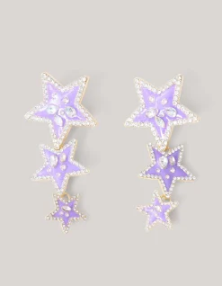 Shoeby Triple Star Oorbellen Lichtpaars<DAMES Sieraden