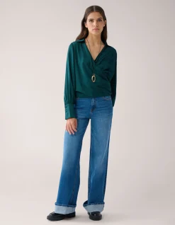 Shoeby Turn Up Wide Leg Fit Jeans By Mieke<DAMES Jeans
