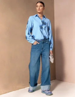 Shoeby Turn Up Wide Leg Fit Jeans By Mieke<DAMES Jeans