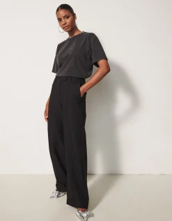 Shoeby Turnup Pantalon Zwart By Fred<DAMES Broeken