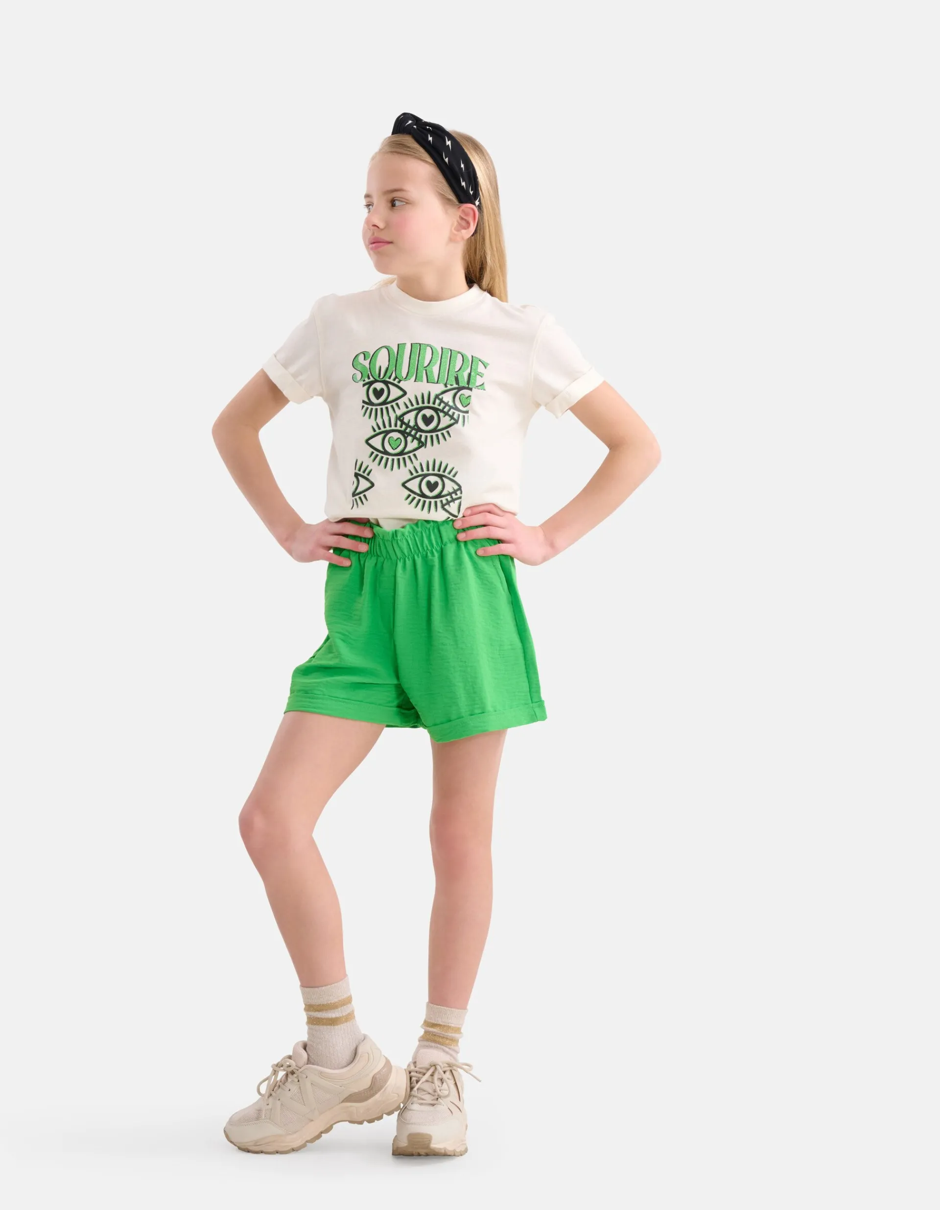 Shoeby Twist Short Groen< Shorts