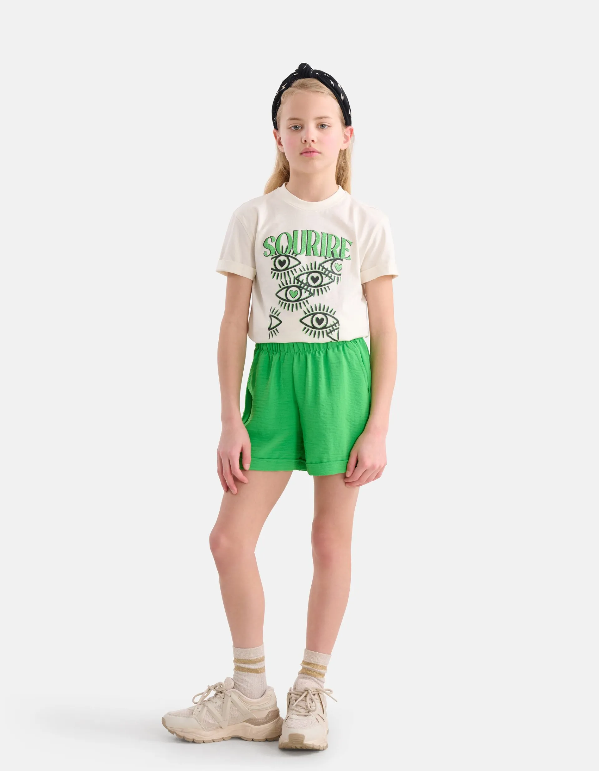 Shoeby Twist Short Groen< Shorts