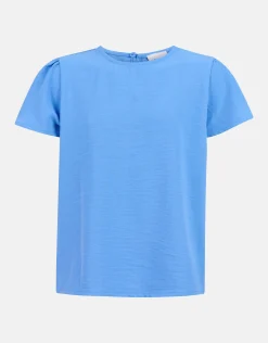 Shoeby Twist Top Blauw< Tops Korte Mouw