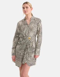 Shoeby Twisted Buckle Jurk Gebroken Wit<DAMES Jurken