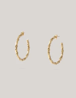 Shoeby Twisted Hoop Oorbellen Goud<DAMES Sieraden