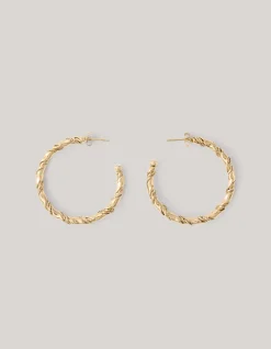 Shoeby Twisted Hoop Oorbellen Goud<DAMES Sieraden