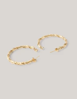 Shoeby Twisted Hoop Oorbellen Goud<DAMES Sieraden