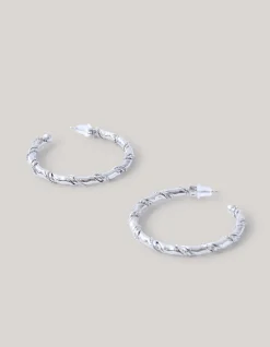 Shoeby Twisted Hoop Oorbellen Zilver<DAMES Sieraden