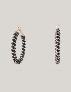 Shoeby Twisted Oorbellen Zwart<DAMES Sieraden