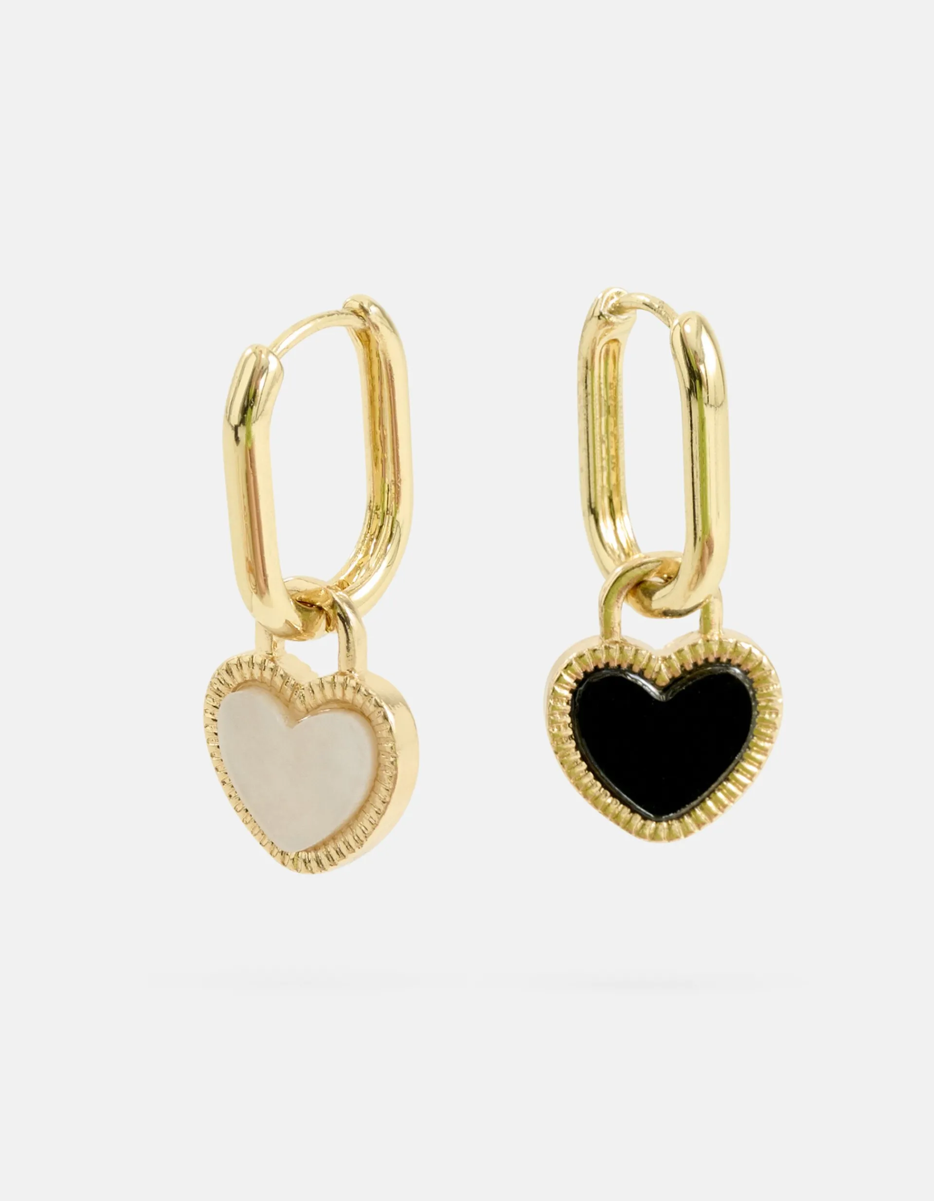 Shoeby Two Colored Heart Oorbellen Goud<DAMES Sieraden