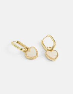 Shoeby Two Colored Heart Oorbellen Goud<DAMES Sieraden