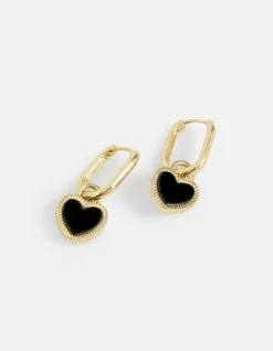 Shoeby Two Colored Heart Oorbellen Goud<DAMES Sieraden