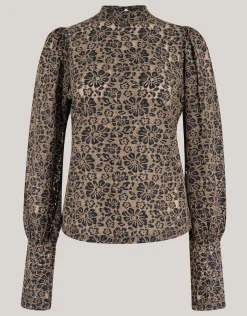 Shoeby Two Tone Kanten Top Bruin<DAMES Tops
