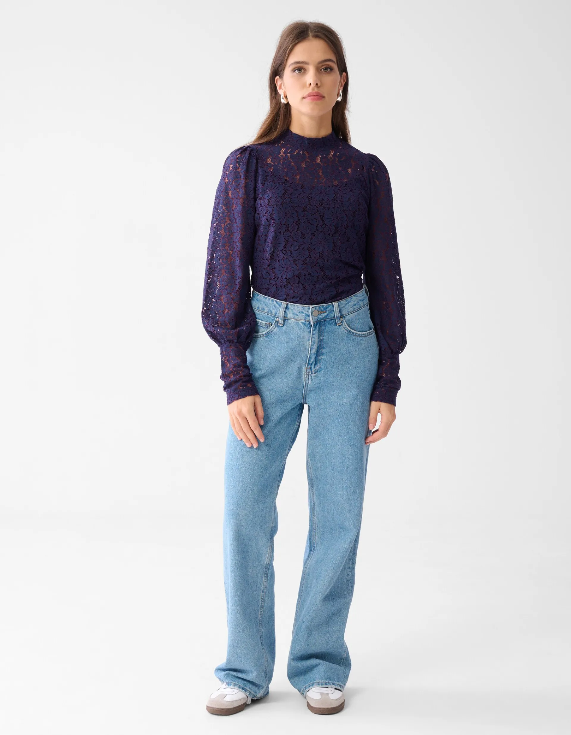 Shoeby Two Tone Kanten Top Donkerpaars<DAMES Tops
