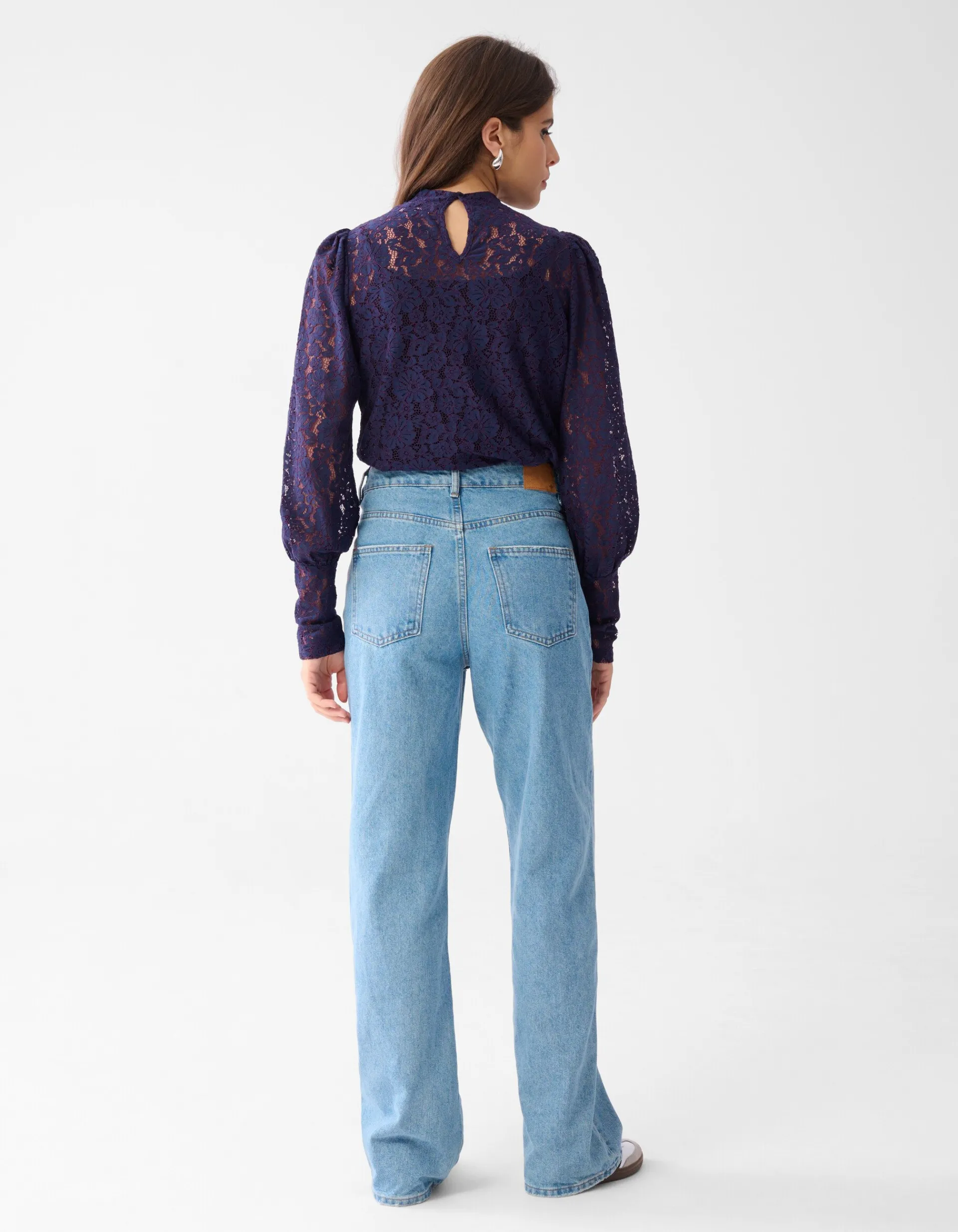 Shoeby Two Tone Kanten Top Donkerpaars<DAMES Tops