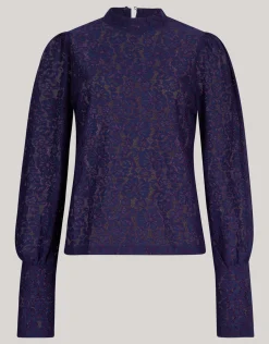 Shoeby Two Tone Kanten Top Donkerpaars<DAMES Tops