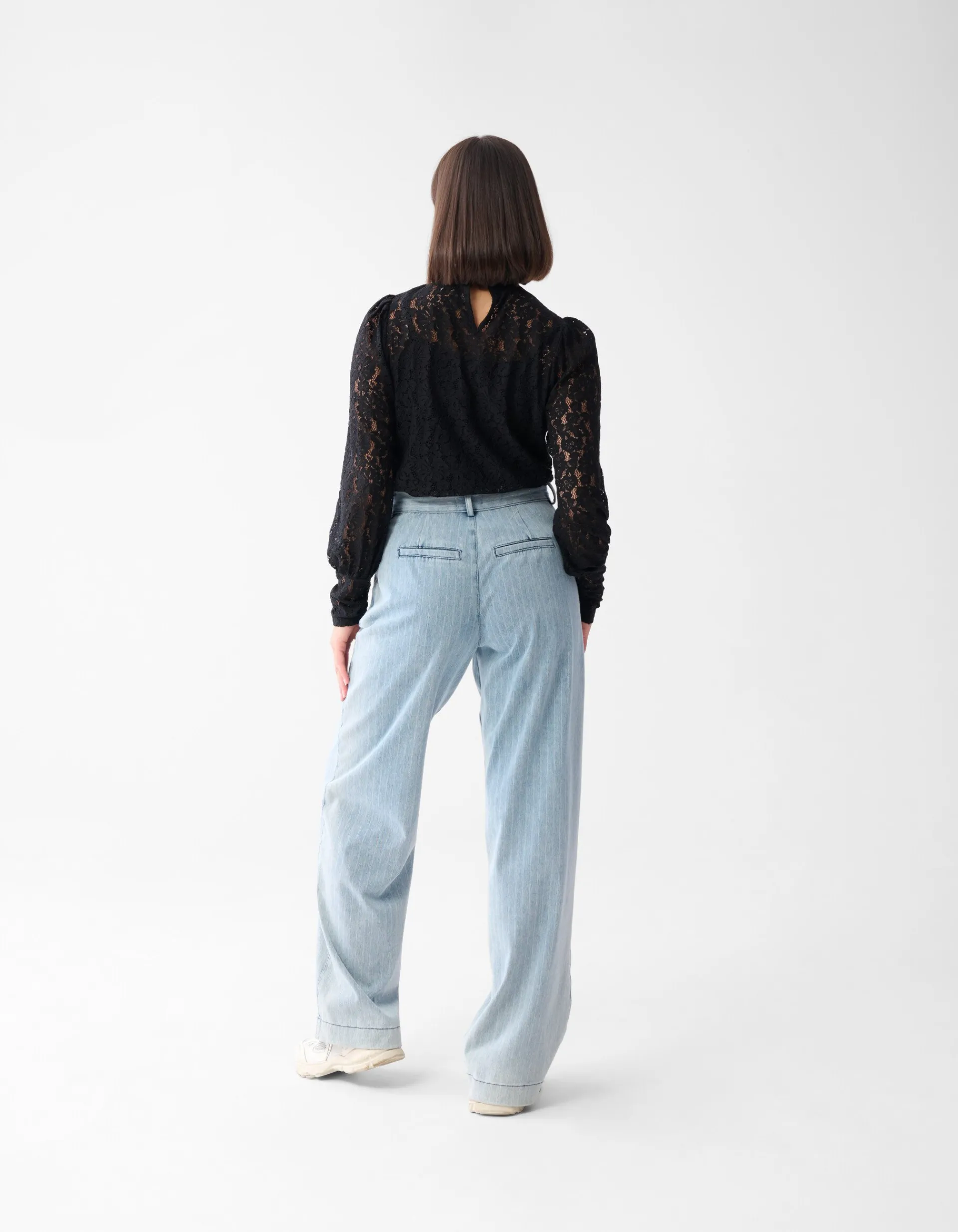 Shoeby Two Tone Kanten Top Zwart<DAMES Tops
