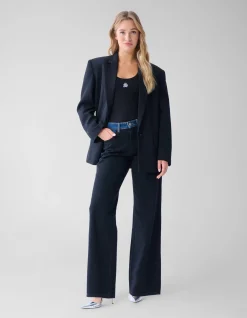 Shoeby Two Tone Wide Leg Fit Jeans Donkerblauw<DAMES Jeans