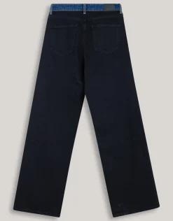 Shoeby Two Tone Wide Leg Fit Jeans Donkerblauw<DAMES Jeans