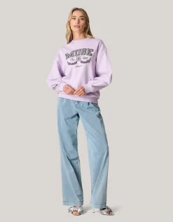 Shoeby Varsity Sweater Paars<DAMES Truien En Sweaters