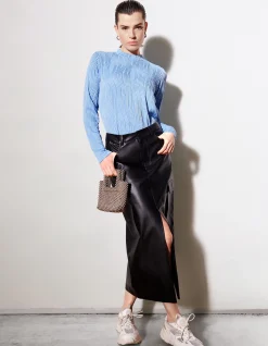 Shoeby Vegan Leren Cargo Rok Zwart<DAMES Rokken