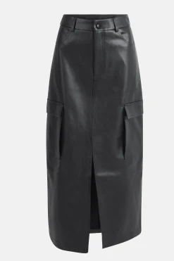 Shoeby Vegan Leren Cargo Rok Zwart<DAMES Rokken