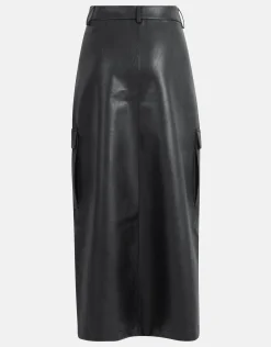 Shoeby Vegan Leren Cargo Rok Zwart<DAMES Rokken