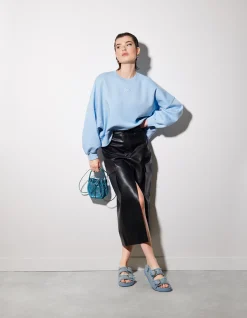 Shoeby Vegan Leren Cargo Rok Zwart<DAMES Rokken